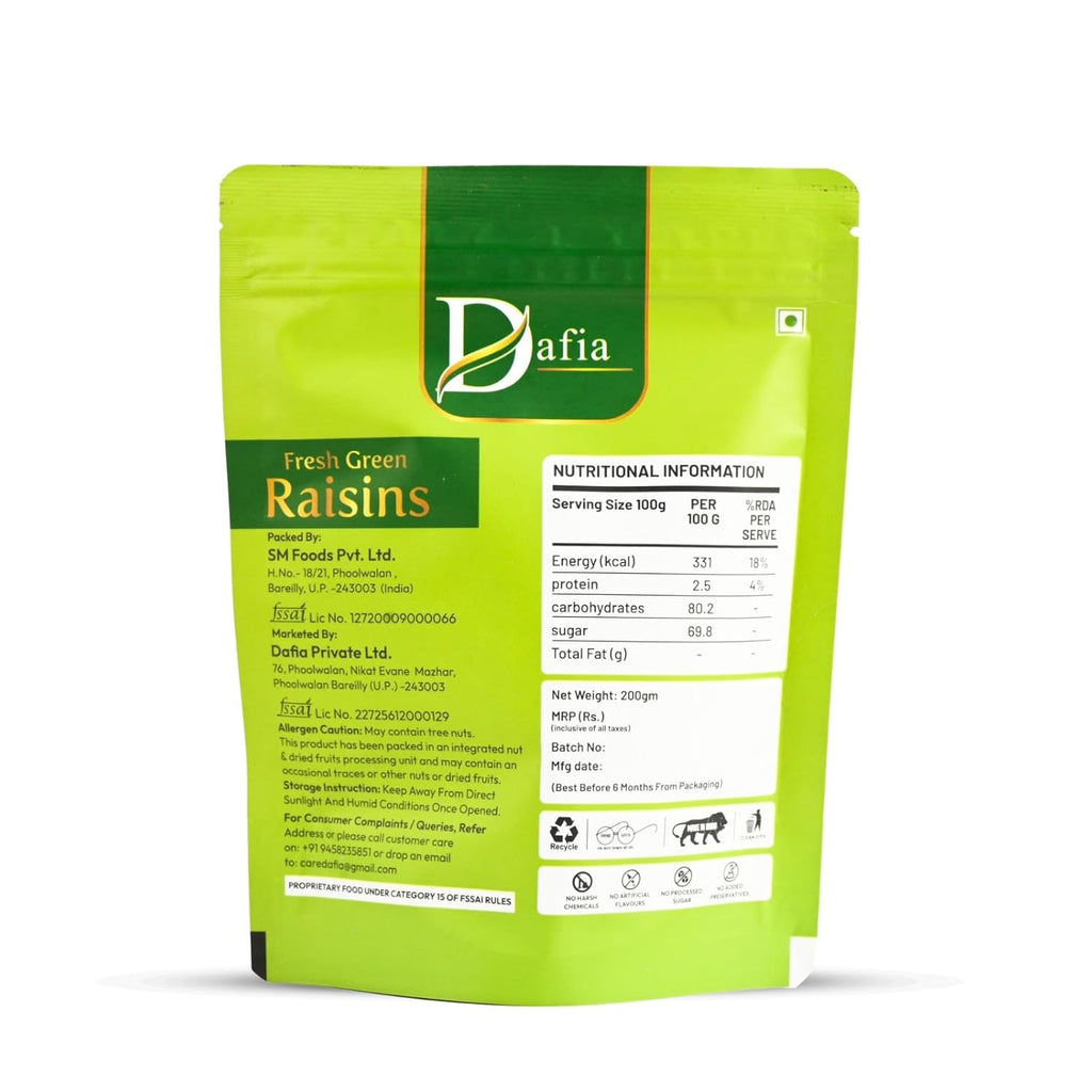 Dafia Raisins - Sun-Dried Kishmish 200gX5 1 kg