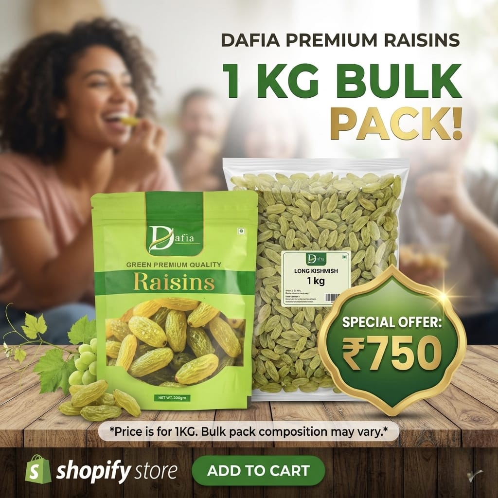 Dafia Raisins - Sun-Dried Kishmish 200gX5 1 kg