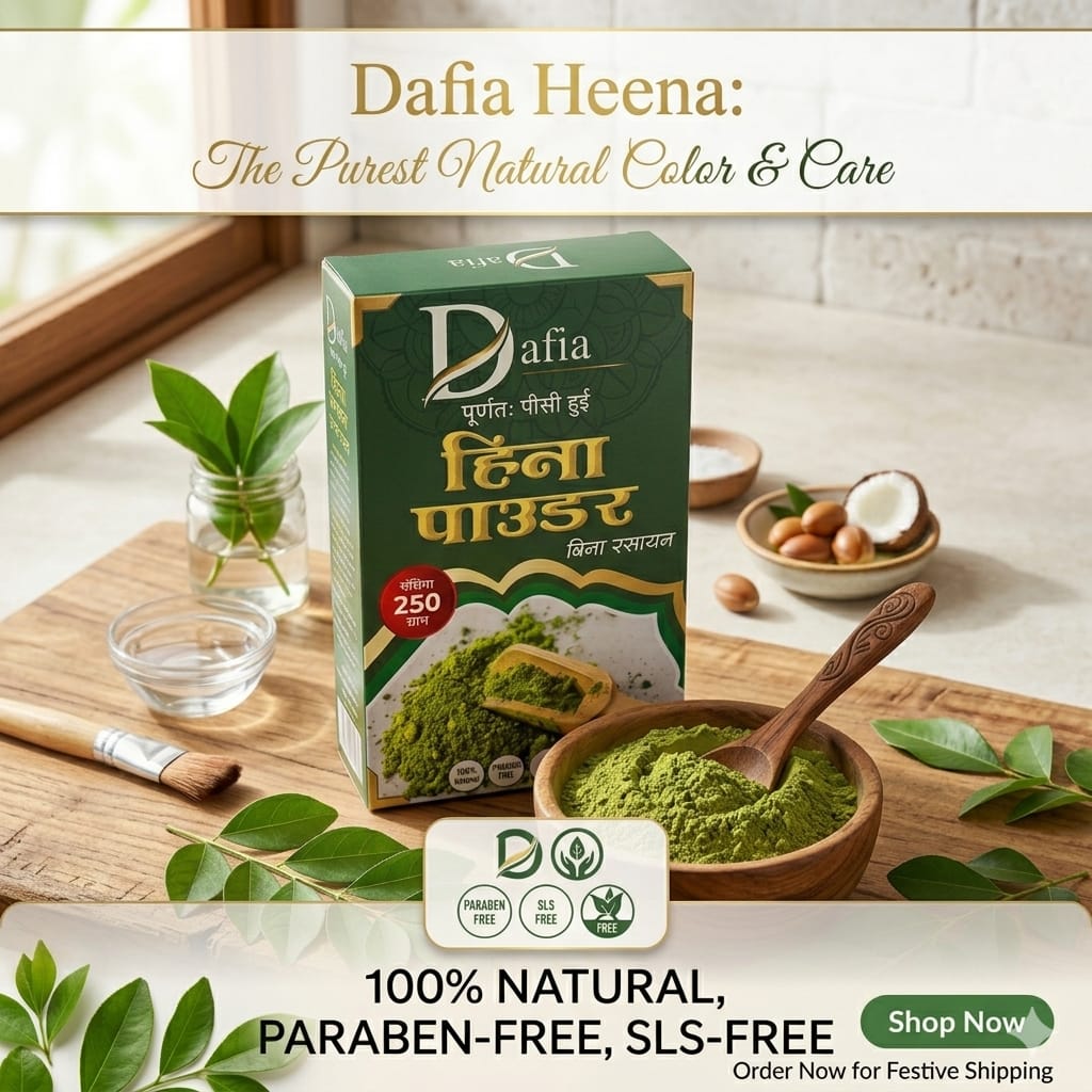Dafia Premium Henna Powder – 100% Pure & Natural (250g)