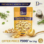 Dafia Whole Cashew Nuts 200gX5 (1 Kg)